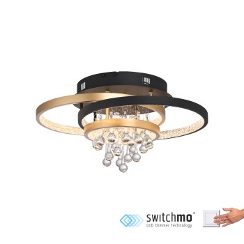 Plafoniera LED ROTAZO negru Zuma Line 6267-68, 45x33 cm, 37W