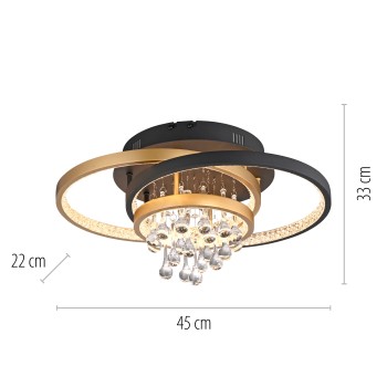 Plafoniera LED ROTAZO negru Zuma Line 6267-68, 45x33 cm, 37W