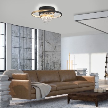 Plafoniera LED ROTAZO negru Zuma Line 6267-68, 45x33 cm, 37W