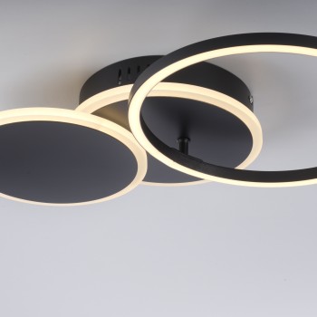 Plafoniera LED SEVENT negru Zuma Line 14116-18, 50x33.4 cm, 25.5W