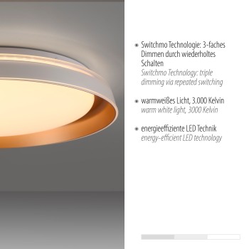 Plafoniera LED SATI alama mata Zuma Line 14368-60, 8.5x43 cm, 23.5W