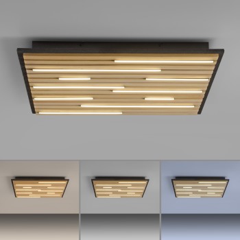 Plafoniera LED Q-AKUSTIK lemn Zuma Line 6423-79, D62 cm, 35W