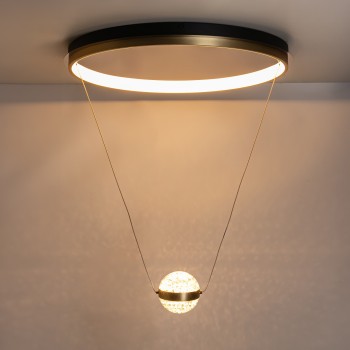 Plafoniera LED TURKAN auriu Zuma Line 250088L-BS, D63.5 cm, 40W