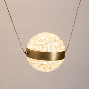 Plafoniera LED TURKAN auriu Zuma Line 250088L-BS, D63.5 cm, 40W