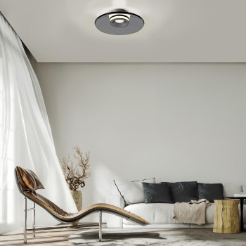 Plafoniera LED PURE MOON gri Zuma Line 6094-15, D32 cm, 13.4W