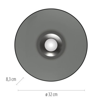 Plafoniera LED PURE MOON gri Zuma Line 6094-15, D32 cm, 13.4W