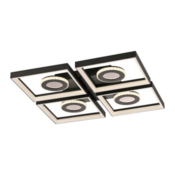 Plafoniera LED TRAFORO negru Zuma Line 6855-18, D53 cm, 35W