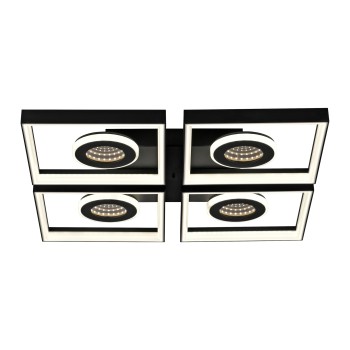 Plafoniera LED TRAFORO negru Zuma Line 6855-18, D53 cm, 35W