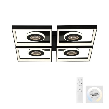 Plafoniera LED TRAFORO negru Zuma Line 6855-18, D53 cm, 35W