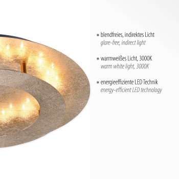 Plafoniera LED NEVIS auriu Zuma Line 9620-12, D40 cm, 20W
