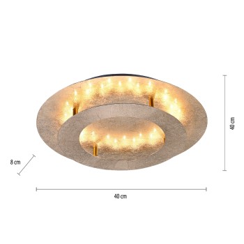 Plafoniera LED NEVIS auriu Zuma Line 9620-12, D40 cm, 20W