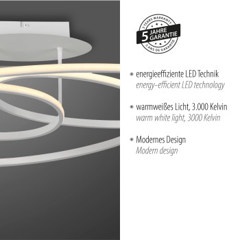 Plafoniera LED LUMACA alb Zuma Line 15321-16, 22.5x30.5 cm, 35W