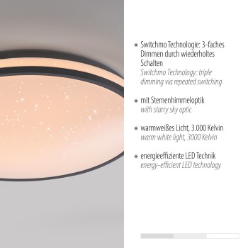 Plafoniera LED KYLE negru Zuma Line 14294-18, 7x38 cm, 23.5W