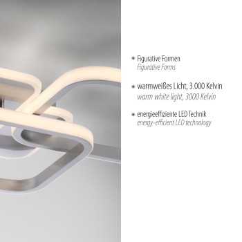 Plafoniera LED SEVENT otel Zuma Line 14117-55, 46x39.4 cm, 36W