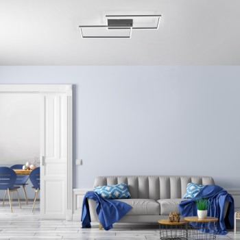 Plafoniera LED IVEN negru Zuma Line 14140-18, 60.5x32 cm, 30W