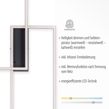 Plafoniera LED IVEN negru Zuma Line 14140-18, 60.5x32 cm, 30W