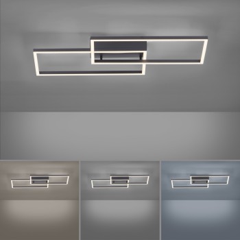 Plafoniera LED IVEN negru Zuma Line 14140-18, 60.5x32 cm, 30W