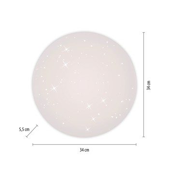 Plafoniera LED URANUS alb Zuma Line 14276-16, 5.5x34 cm, 24W