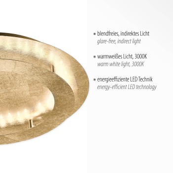 Plafoniera LED NEVIS auriu Zuma Line 9621-12, D50 cm, 26W