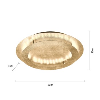 Plafoniera LED NEVIS auriu Zuma Line 9621-12, D50 cm, 26W