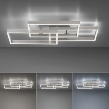 Plafoniera LED PAAN argintiu Zuma Line 6232-55, 82x50 cm, 52W