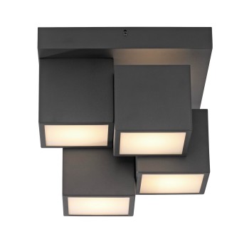 Plafoniera LED TETRIS negru Zuma Line 14114-18, 25x30 cm, 19W