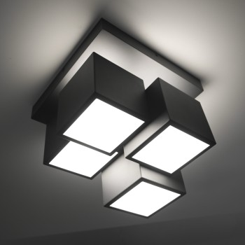 Plafoniera LED TETRIS negru Zuma Line 14114-18, 25x30 cm, 19W