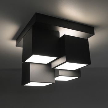 Plafoniera LED TETRIS negru Zuma Line 14114-18, 25x30 cm, 19W