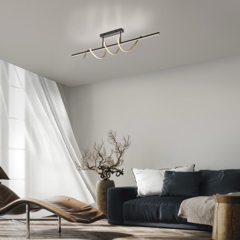 Plafoniera LED EMANDA negru Zuma Line 19112-68, 30x20 cm, 40W