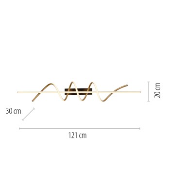 Plafoniera LED EMANDA negru Zuma Line 19112-68, 30x20 cm, 40W