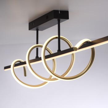 Plafoniera LED EMANDA negru Zuma Line 19112-68, 30x20 cm, 40W