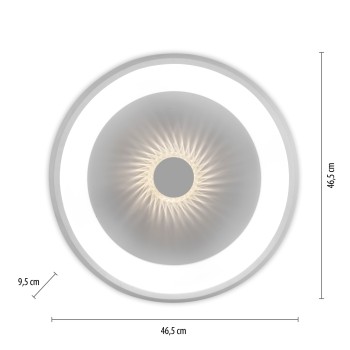 Plafoniera LED VERTIGO alb Zuma Line 14384-16, 10x46.5 cm, 33W