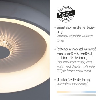 Plafoniera LED VERTIGO alb Zuma Line 14384-16, 10x46.5 cm, 33W