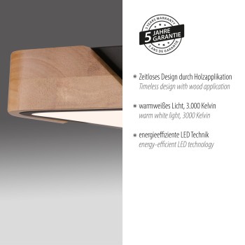 Plafoniera LED BILA negru Zuma Line 14289-18, D32 cm, 24W
