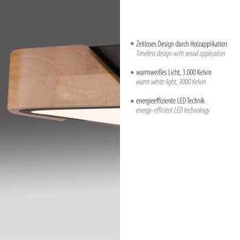 Plafoniera LED BILA negru Zuma Line 14289-18, D32 cm, 24W