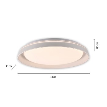 Plafoniera LED SATI alb Zuma Line 14368-16, 8.5x43 cm, 23.5W