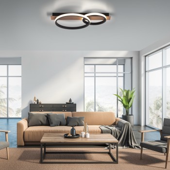 Plafoniera LED TROOPER negru Zuma Line 15615-78, 53x30 cm, 28W