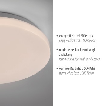 Plafoniera LED URANUS alb Zuma Line 14265-16VE, 26x5.5 cm, 12W