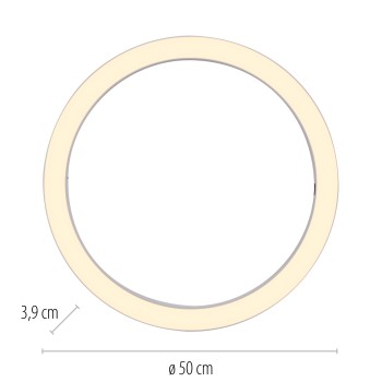 Plafoniera LED PURE LINES ROUND alb Zuma Line 6309-16, D50 cm, 30W