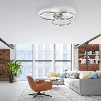 Plafoniera LED PAAN argintiu Zuma Line 6233-55, 75x71.1 cm, 52W