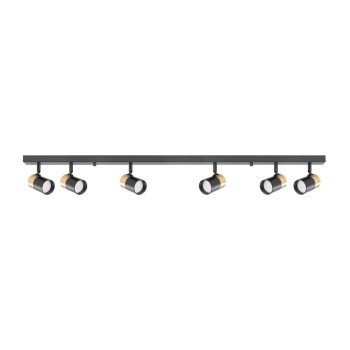 Plafoniera FORI negru Zuma Line OB-2204BD-6-BK, 119x5.5 cm, 6xGU10
