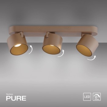 Plafoniera LED PURE CUP maro Zuma Line 6227-97, 55.5x18 cm, 44W