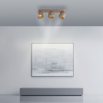 Plafoniera LED PURE CUP maro Zuma Line 6227-97, 55.5x18 cm, 44W