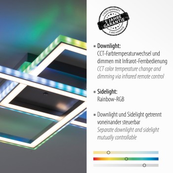 Plafoniera LED FELIX60 argintiu Zuma Line 14634-55, 6.4x44.5 cm, 35W