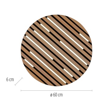 Plafoniera LED Q-AKUSTIK lemn Zuma Line 6421-79, D60 cm, 38W