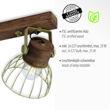 Plafoniera ALAMI alama mata Zuma Line 11487-60, 64x29 cm, 2xE27