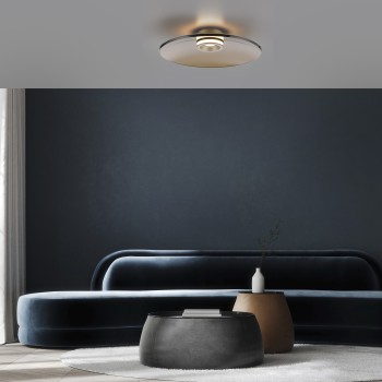 Plafoniera LED PURE MOON maro Zuma Line 6095-97, D50 cm, 25.7W