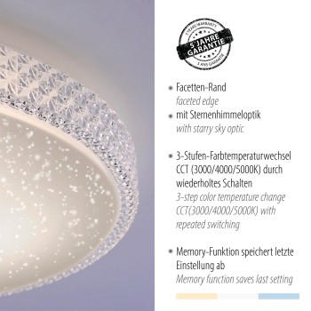 Plafoniera LED FRIDA transparent Zuma Line 14372-00, D60 cm, 36W