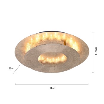 Plafoniera LED NEVIS auriu Zuma Line 9011-12, 34x25.5 cm, 8W