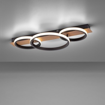 Plafoniera LED TROOPER lemn Zuma Line 15616-78, 8x30 cm, 41W